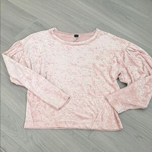 We The Free Blush Velvet top, size Small